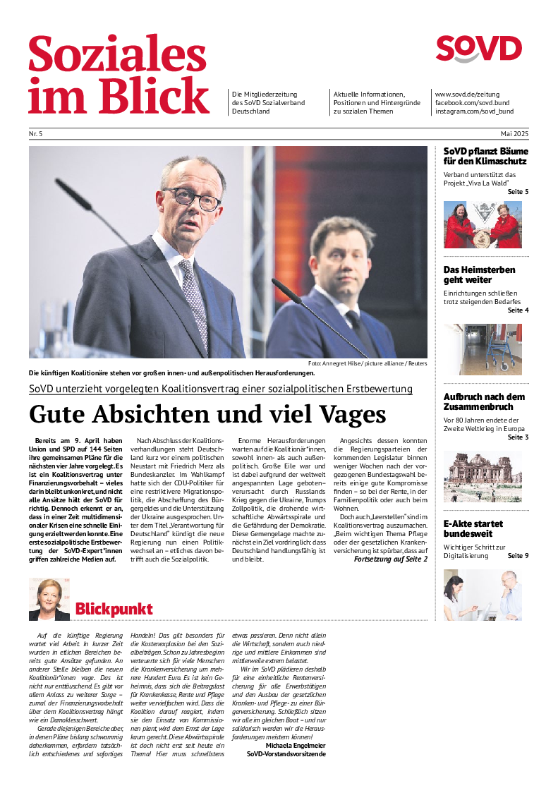 SoVD-Zeitung 5/2025 (Mitteldeutschland, Mecklenburg-Vorpommern)