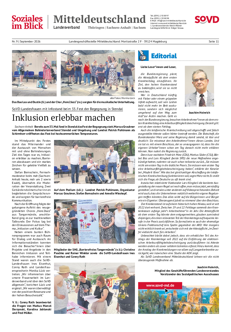 SoVD-Zeitung 09/2026 (Mitteldeutschland, Mecklenburg-Vorpommern)